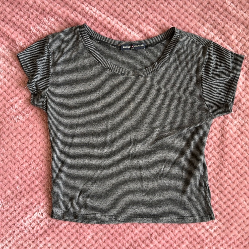 Brandy Melville striped cropped top